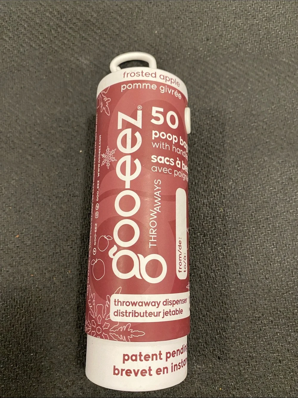 goopeez Frosted Apple Poop Bag Dispenser - Pink